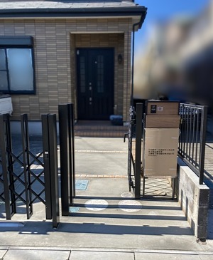 * 平塚市 外構リフォーム 門扉・機能門柱施工後